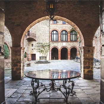 beautiful courtyard at Jacopo Biondi Santi